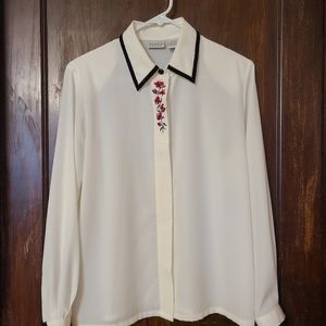Koret Petites Embroidered Blouse